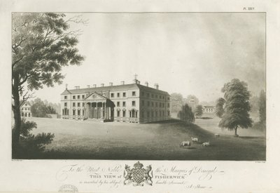 Fisherwick Hall (Aquatinta-Stich) von Stebbing Shaw