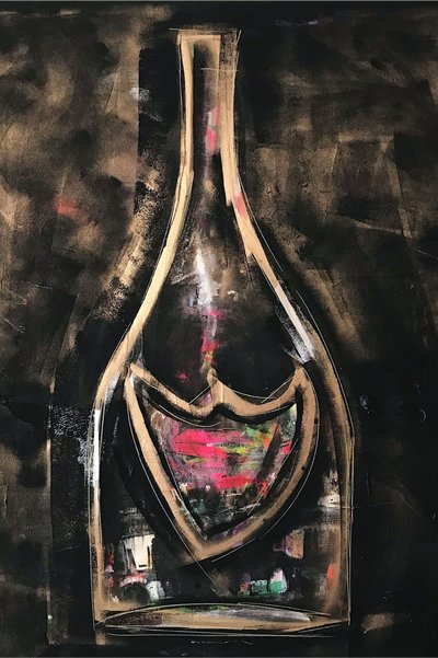 Lebendige Champagnerflasche von Stefan Bammert