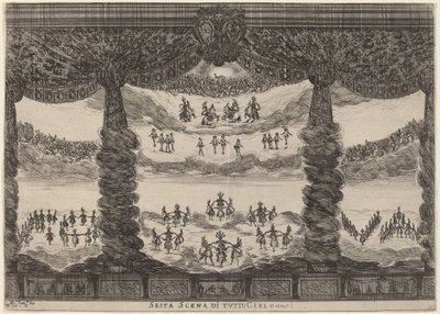 Sesta Scena di Tutto Cielo von Stefano Della Bella after Alfonso Parigi II