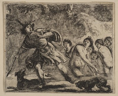 Acteon, aus dem Spiel der Mythologie Jeu de la Mythologie, 1644 von Stefano della Bella