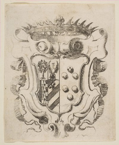 Wappen der Medici mit Della Rovere, 1637 von Stefano della Bella