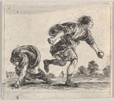 Atalanta und Hippomenes, aus Spiel der Mythologie, 1644 von Stefano della Bella