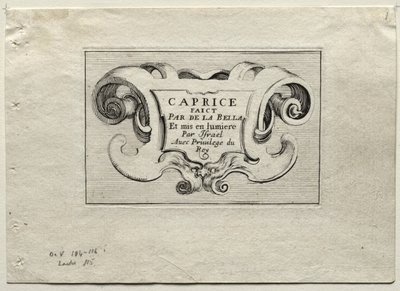 Caprices: Titelblatt von Stefano della Bella