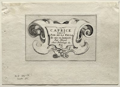Caprices: Titelseite von Stefano della Bella