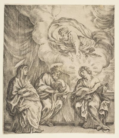Jesuskind erklärt die Schriften seiner Mutter und St. Joseph von Stefano della Bella