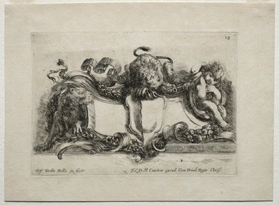 Sammlung verschiedener Kaprizen und neuer Entwürfe von Kartuschen und Ornamenten: Nr. 18 von Stefano della Bella