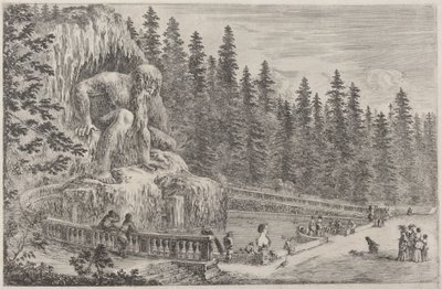 Kolossale Statue des Apennin, wahrscheinlich 1653 von Stefano della Bella