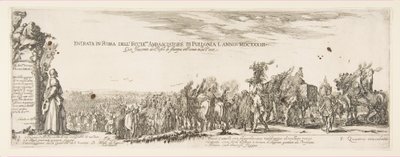 Einzug der polnischen Gesandtschaft in Rom, 1633 von Stefano della Bella