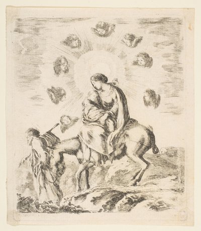 Flucht nach Ägypten, ca. 1641 von Stefano della Bella