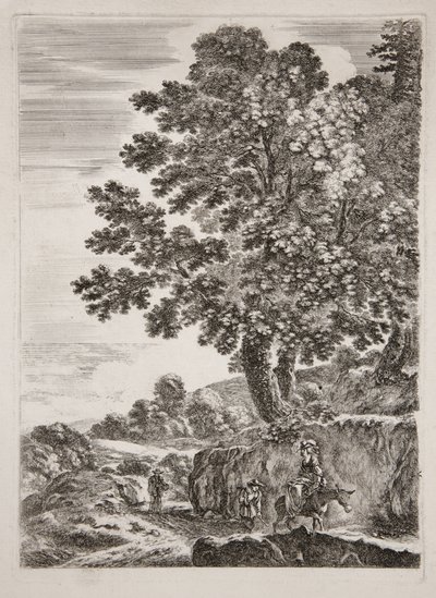 Vier große vertikale Landschaften Pl. 2 von Stefano della Bella