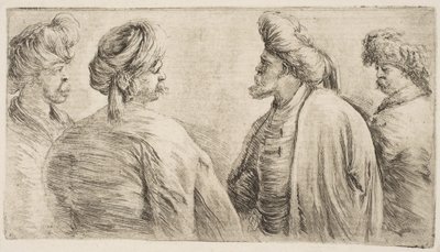 Vier Türken, Halbfiguren von Stefano della Bella