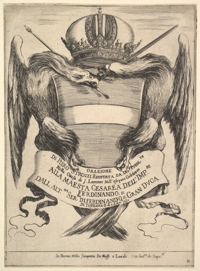 Frontispiz für Das Begräbnis von Kaiser Ferdinand II., Esequie dell
