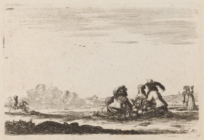 Herren und Damen im Gespräch von Stefano della Bella
