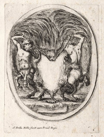 Neues Modell für eine Kartusche von Stefano della Bella
