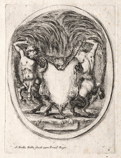 Neues Modell für eine Kartusche, 1647 von Stefano della Bella