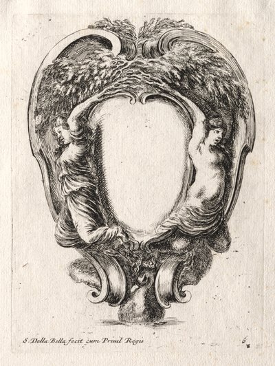 Neues Modell für eine Kartusche, 1647 von Stefano della Bella