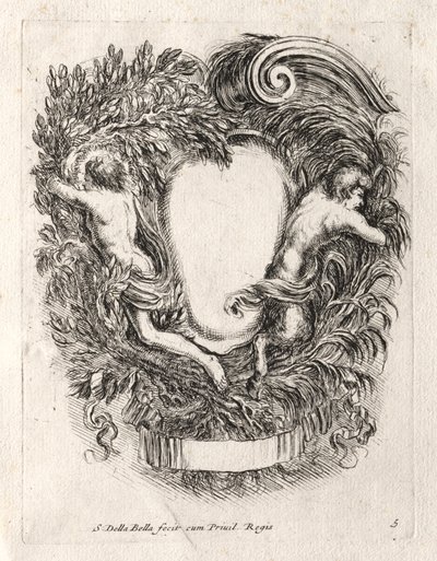 Neues Modell für eine Kartusche, 1647 von Stefano della Bella