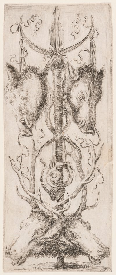 Ornamenti o Grottesche (Groteskes Ornament) von Stefano della Bella