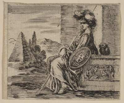 Pallas, aus dem Spiel der Mythologie Jeu de la Mythologie, 1644 von Stefano della Bella