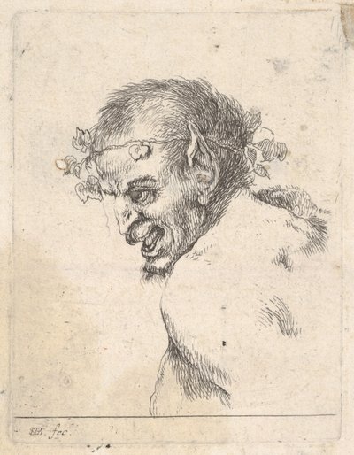 Tafel 29: Büste eines lachenden Satyrs, im Profil nach links blickend, aus 