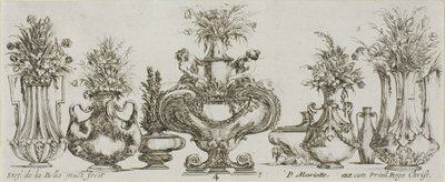 Teller Vier aus der Sammlung verschiedener Vasen von Stefano della Bella