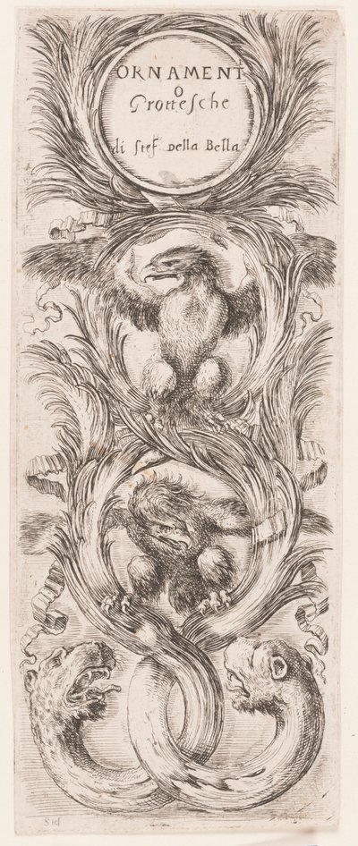 Teller, aus der Serie Ornamenti o grottesche von Stefano della Bella