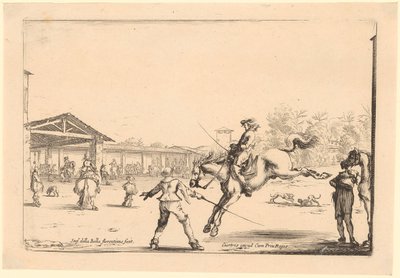 Reitschule, Blatt 5 der Folge "Verschiedene Figuren" von Stefano della Bella