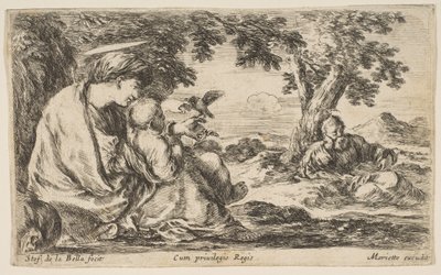 Ruhe auf der Flucht nach Ägypten von Stefano della Bella