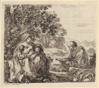 Ruhe auf der Flucht nach Ägypten von Stefano della Bella