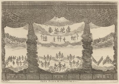 Sechste Szene des ganzen Himmels, 1637 von Stefano della Bella