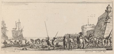 Soldaten überwachen die Einschiffung, 1644 von Stefano della Bella