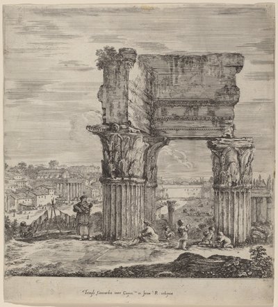 Tempel der Eintracht und Römisches Forum von Stefano della Bella