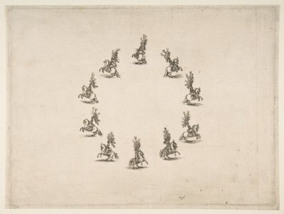 Zehn Kavaliere bilden einen Kreis, 1652 von Stefano della Bella