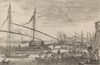Die Befestigungen von Livorno, wahrscheinlich ca. 1654-1655 von Stefano della Bella