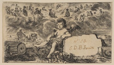 Titelseite: Amor, aus Spiel der Mythologie, 1644 von Stefano della Bella