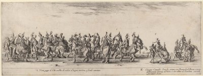Zwanzig Pagen und fünf türkische Pferde von Stefano della Bella