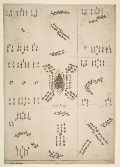 Verschiedene Figuren des Pferdeballetts, 1652 von Stefano della Bella