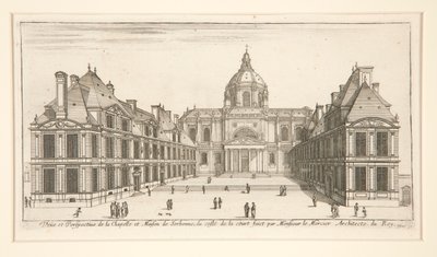 Ansicht und Perspektive der Kapelle und des Hauses der Sorbonne von Stefano della Bella