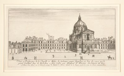 Ansicht und Perspektive der Kapelle und des Hauses der Sorbonne von Stefano della Bella