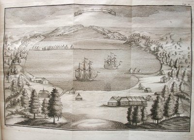 Ansicht des Hafens von Petropavlovsk von Stepan Petrovich Krasheninnikov