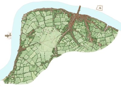 Das Südufer von London, zwischen Vauxhall und Bermondsey um 1600 von Stephen Conlin