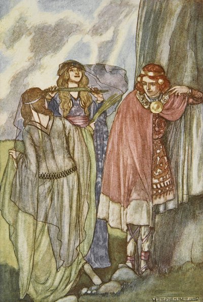 Die Feenschwanen-Mädchen, Illustration aus 