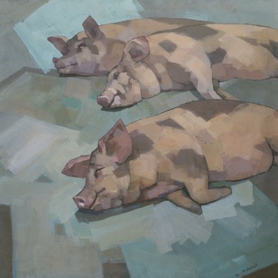 Drei schlafende Schweine von Steve Mitchell