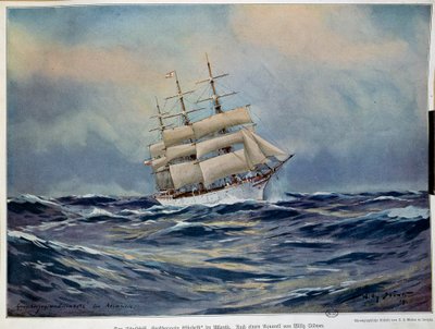 Das Segel der Großherzogin Elisabeth. Aquarell von Willy Stower, 1909. Paris, Kunstgewerbemuseum von Willy Stoewer 