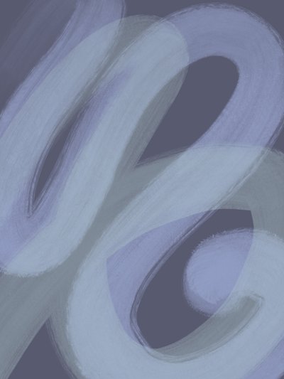 Fließende violette Abstraktion von Studio Palette