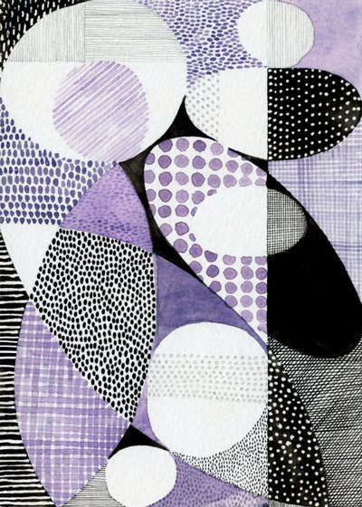 Abstrakte geometrische Lavendel von Susan Black