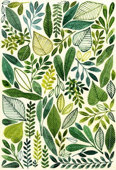 Botanische Blätter Medley von Susan Black