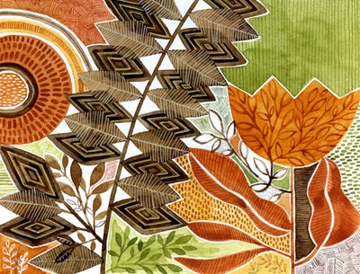 Erdige botanische Muster von Susan Black