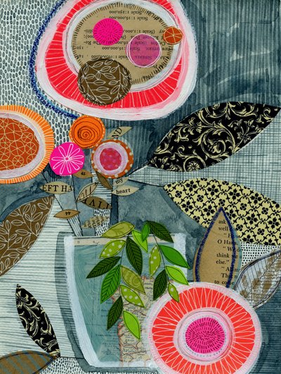 Lebendige botanische Collage von Susan Black