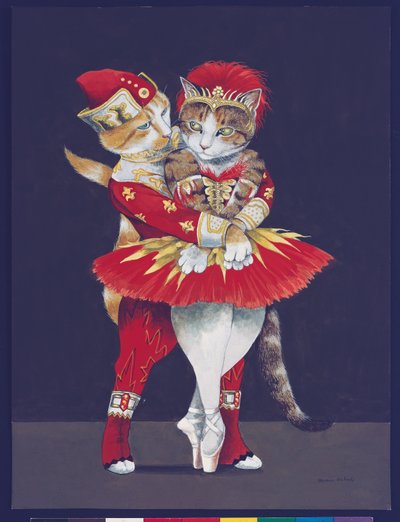 Illustration aus Cats Galore! A Compendium of Cultured Cats (veröffentlicht 2015) von Susan Herbert